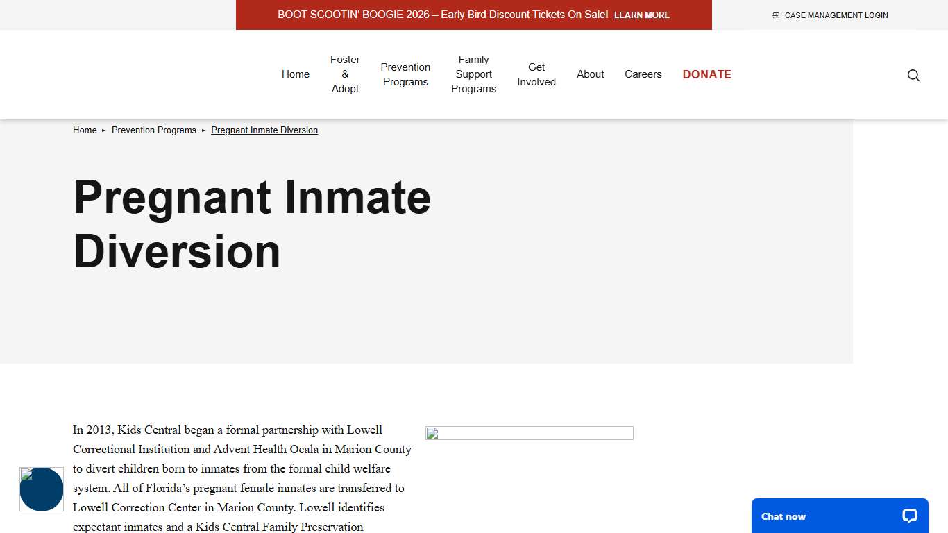 Pregnant Inmate Diversion – Kids Central Inc.